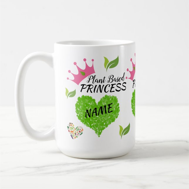 De Café Caneca Princesa Vegan Personalizada - Caneca Vegan (Esquerda)