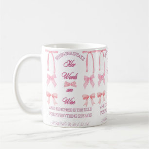 De Café Caneca Provérbios 31 Coquete Cristã Laços Rosa