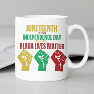 De Café Caneca Punho Pan-Africano do Juneteenth
