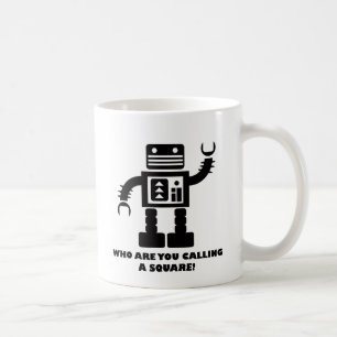De Café Caneca quadrada do robô