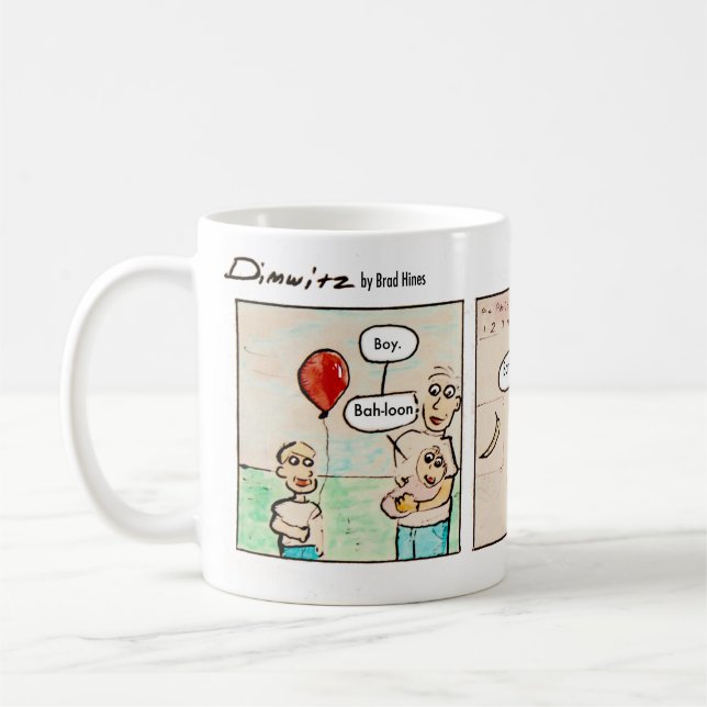 De Café Caneca Quadrinho Bebê Precoce | Dimwitz Comics (Esquerda)