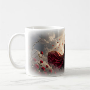 De Café Caneca Rainha Gótica Vinho e Rosas ao Luar