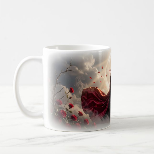 De Café Caneca Rainha Gótica Vinho e Rosas ao Luar (Esquerda)