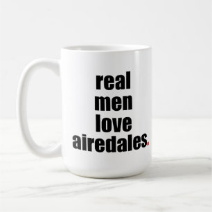 De Café Caneca real dos Airedales do amor dos homens