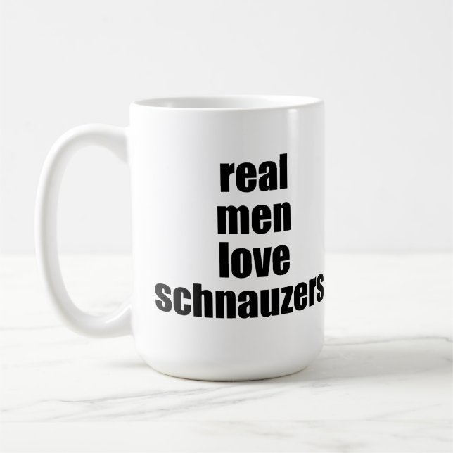 De Café Caneca real dos Schnauzers do amor dos homens (Esquerda)