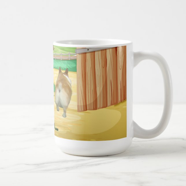 De Café Caneca regular aberta da porta do "" do Corgi" (Direita)