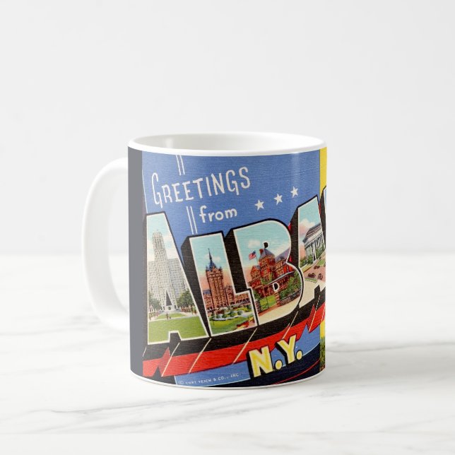 De Café Caneca Retro Albany Nova York (Frente Esquerda)
