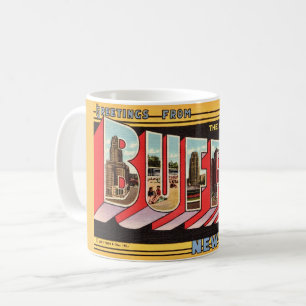 De Café Caneca Retro Búfalo Nova York
