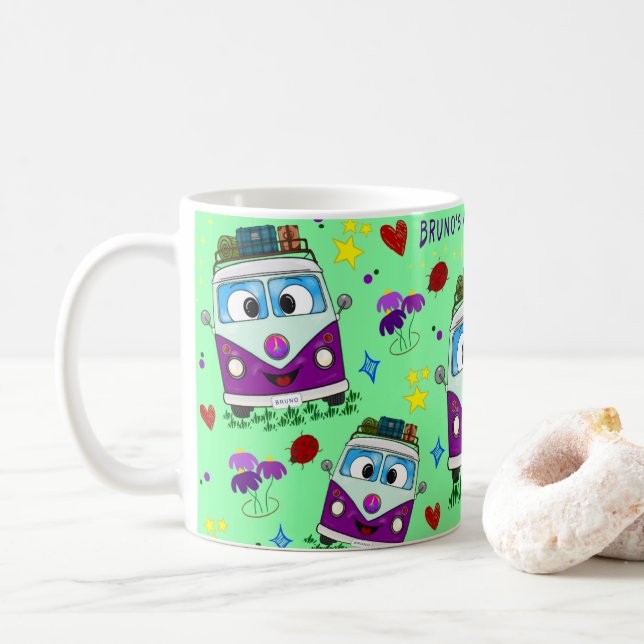 De Café Caneca Retro Campervan - Edição Bruno  (Com Donut)