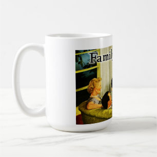 De Café Caneca retro da família da tevê (ligação da
