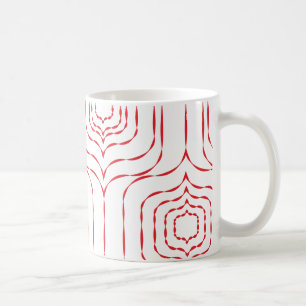 De Café Caneca retro da janela - vermelho