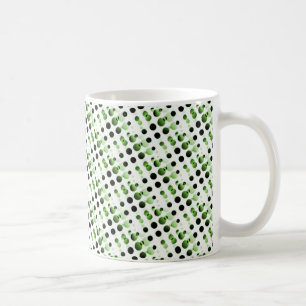 De Café Caneca retro das bolhas, verde azeitona