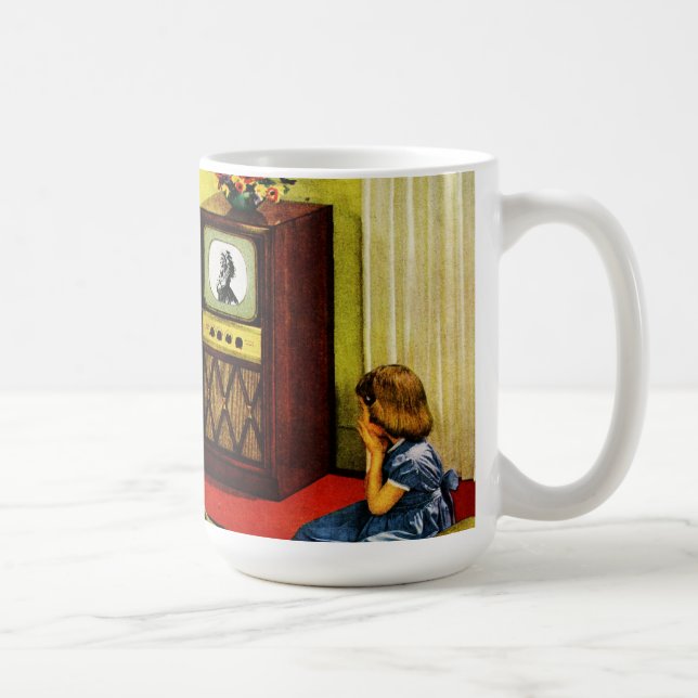 De Café Caneca retro do bebendo da família da tevê (Direita)
