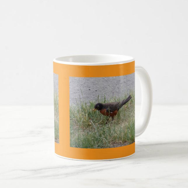 De Café Caneca Robin na Grama (Frente Esquerda)