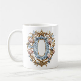 De Café Caneca Rococó Inicial 'O' para uma Princesa do Caf