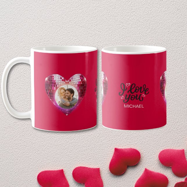 De Café Caneca Romântica Codificada por Cereja Personaliza (Romantic Cherry Coded Personalized Mug)
