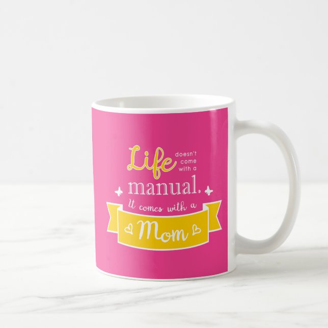 De Café Caneca Rosa com uma Citação para a Mamãe (Direita)