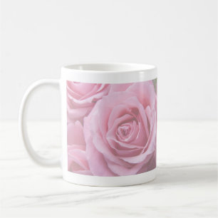 De Café Caneca Rosas Desbotadas Rosa Suave