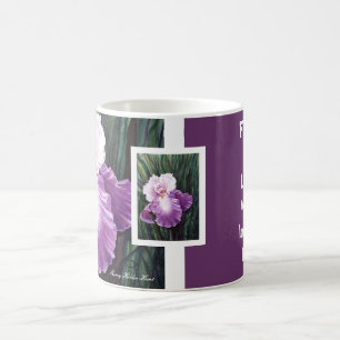 De Café Caneca roxa da amizade da íris