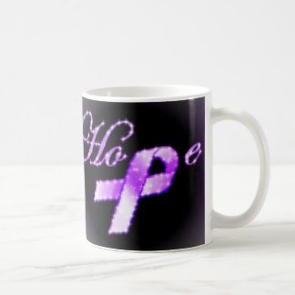 De Café Caneca roxa da consciência da fita da esperança
