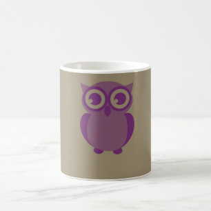 De Café Caneca roxa da coruja