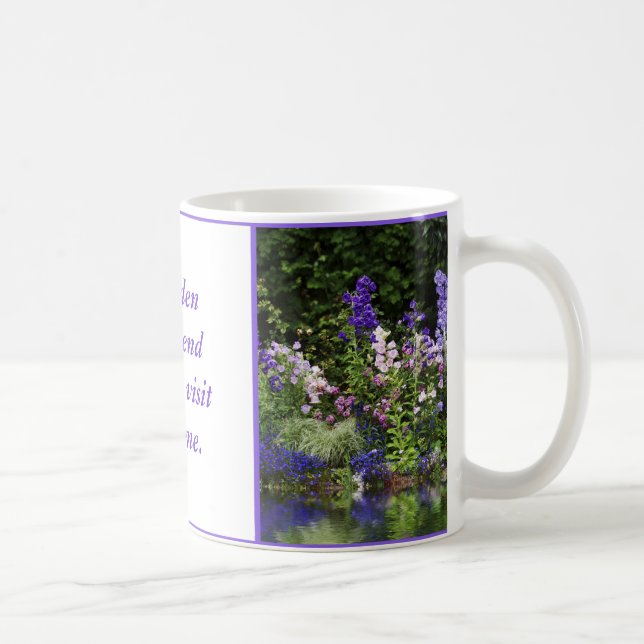 De Café Caneca roxa da reflexão dos Foxgloves (Direita)