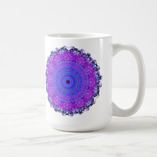 De Café Caneca roxa do caleidoscópio da mandala da psique