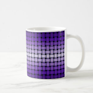 De Café Caneca roxa do teste padrão do Weave