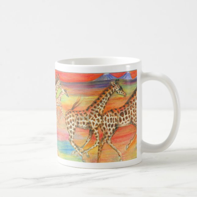 De Café Caneca Running dos girafas (Direita)