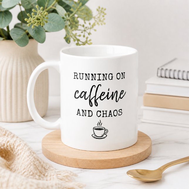 De Café Caneca Running on Caffeine and Chaos (Criador carregado)