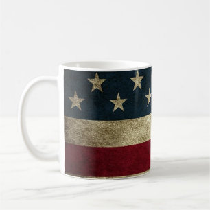 De Café Caneca rústica patriótica da bandeira americana