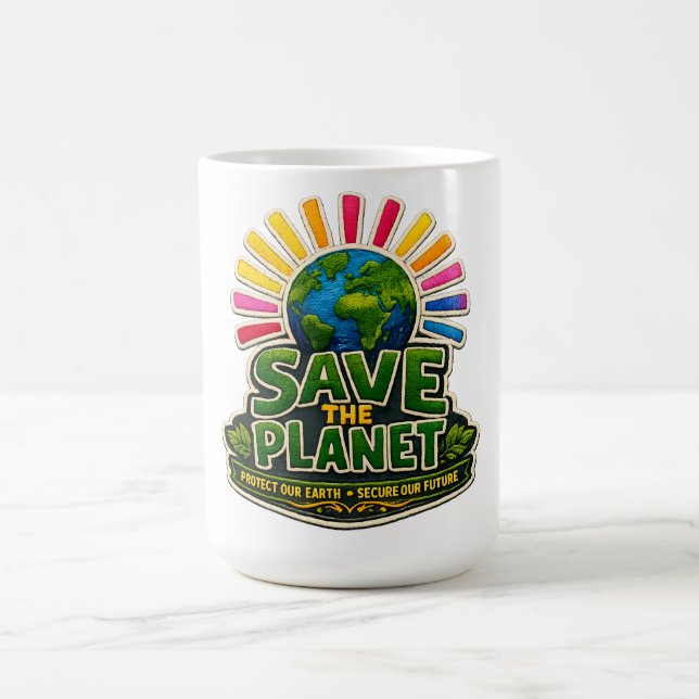 De Café 🌍☕ Caneca “Salve o Planeta” 🌱 (Centro)