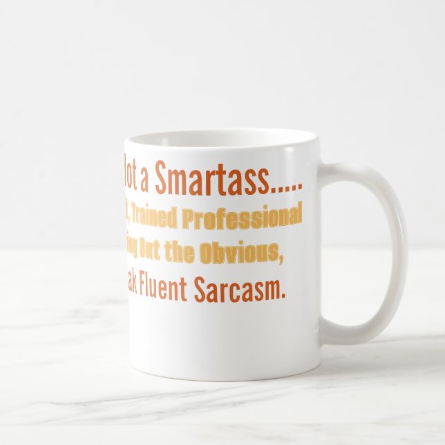 De Café Caneca sarcástica inteligente (Direita)
