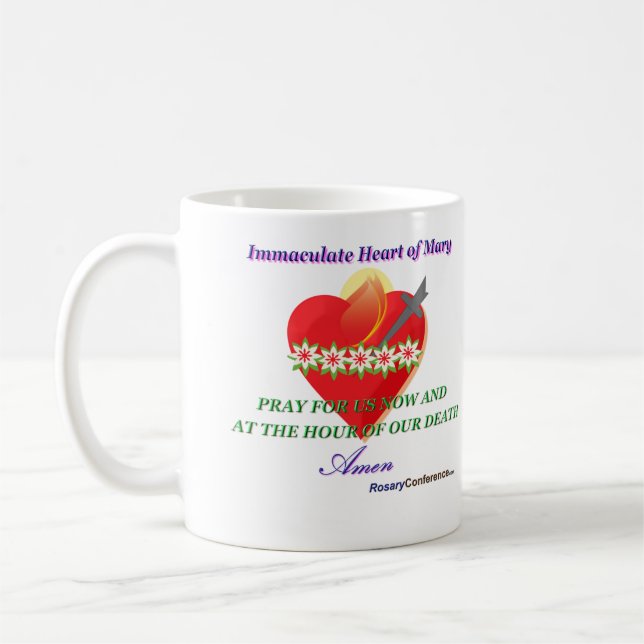 De Café Caneca Scapular verde da oração (Esquerda)