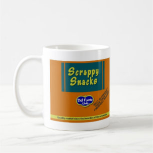 De Café Caneca Scrappy da etiqueta do petisco
