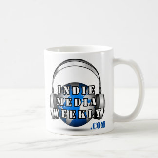 De Café Caneca semanal do logotipo dos meios Indie