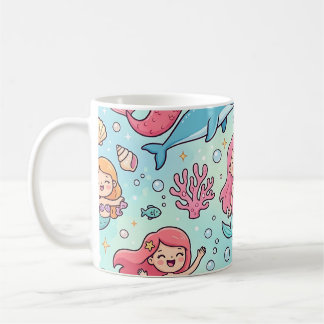 De Café Caneca Sereia Pastel Fofa