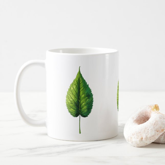 De Café Caneca Serenidade Folha Verde (Com Donut)