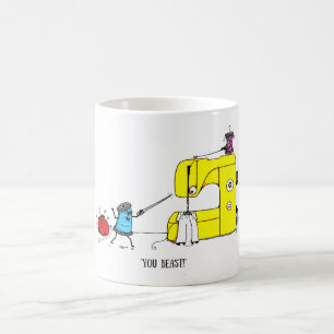 De Café Caneca Sewing dos desenhos animados do humor