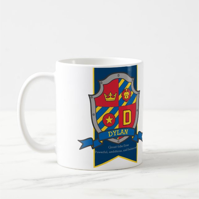 De Café Caneca significado nome Dylan letra D heráldica az (Esquerda)