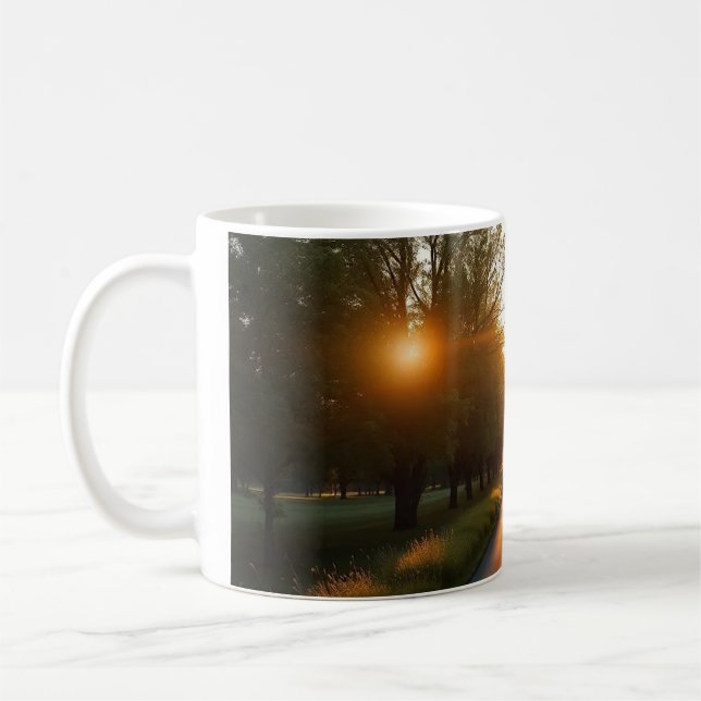 De Café Caneca Silhueta Minimalista (Esquerda)