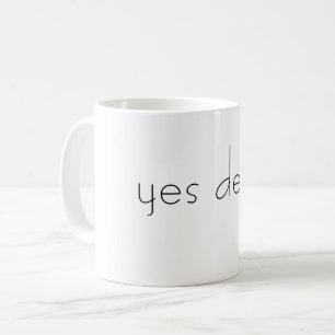 De Café caneca sim cara
