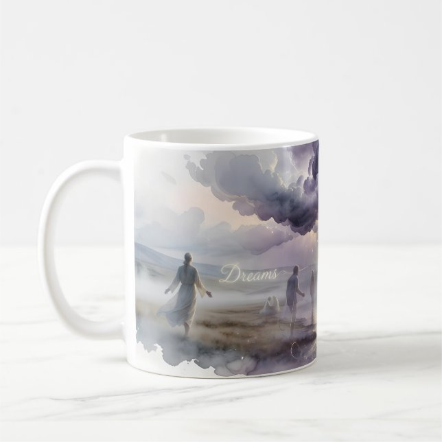 De Café Caneca Sonhos Aquarela Tempestade Figuras Etéreas (Esquerda)