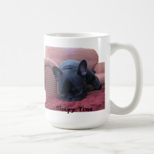 De Café Caneca sonolento do buldogue francês do tempo