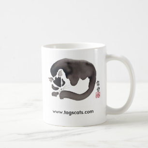 De Café Caneca sonolento do gato