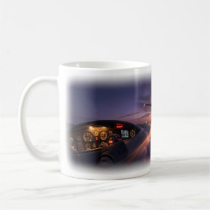 De Café Caneca Stormflight Jet Acima das Nuvens do Crepúsc
