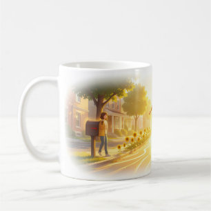 De Café Caneca Sunflower Street Alegria Matinal Radiante