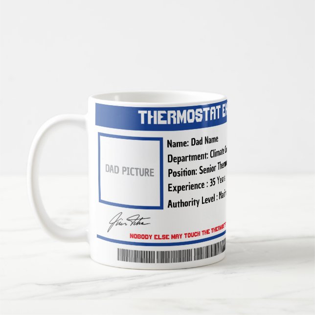 De Café Caneca Supervisor Termostato Pai Personalizada (Esquerda)