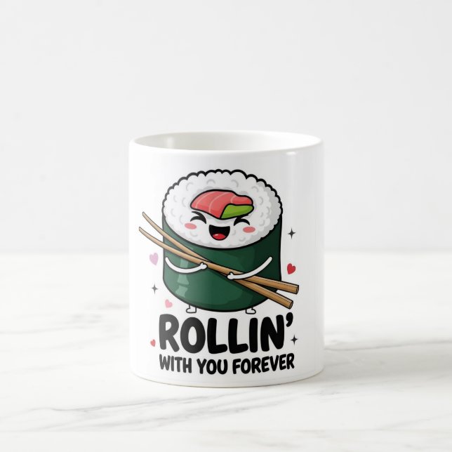 De Café Caneca Sushi Rolando Com Você Para Sempre (Centro)