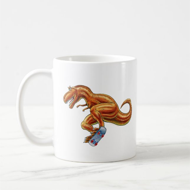 De Café Caneca T-rex no dinossauro dos desenhos animados (Esquerda)